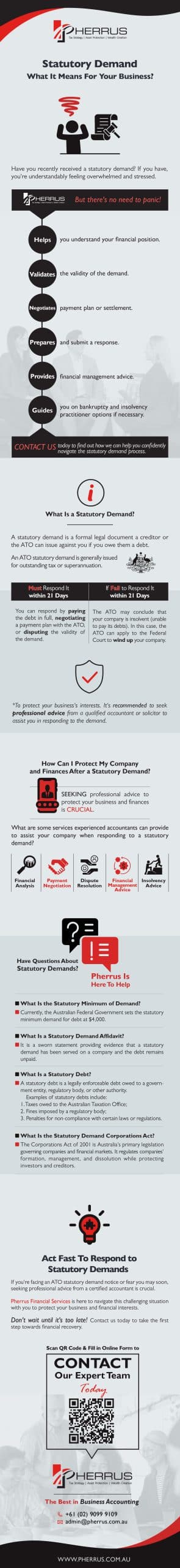 Statutory Demand Services Infographic