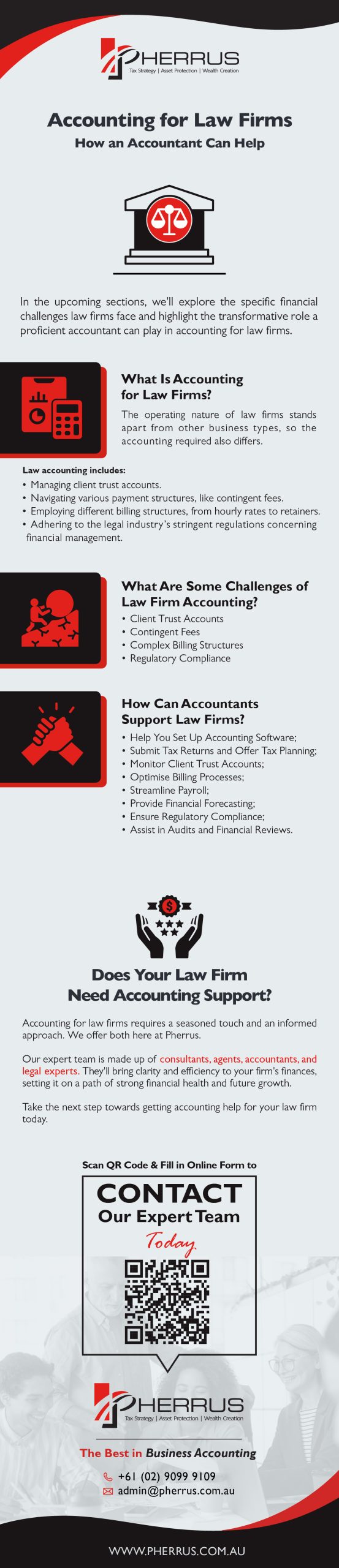 Accounting for Law Firms - How an Accountant Can Help Infographic