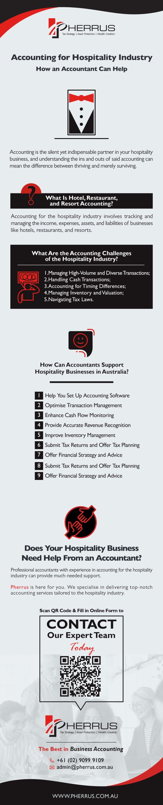 Accounting for the Hospitality Industry - How an Accountant Can Help Infographic