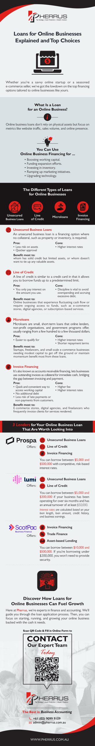 summary_Loans for Online Businesses Explained and Top Choices - Infographic